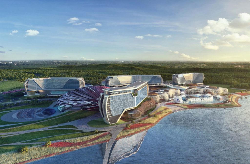 The projected Inspire Integrated Resort is located inside the IBC development area of Incheon International Airport.