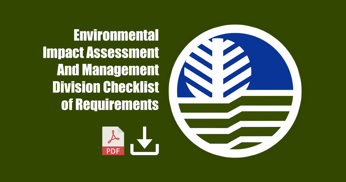 DENR Environmental Impact Assessment And Management Division Checklist of Requirements