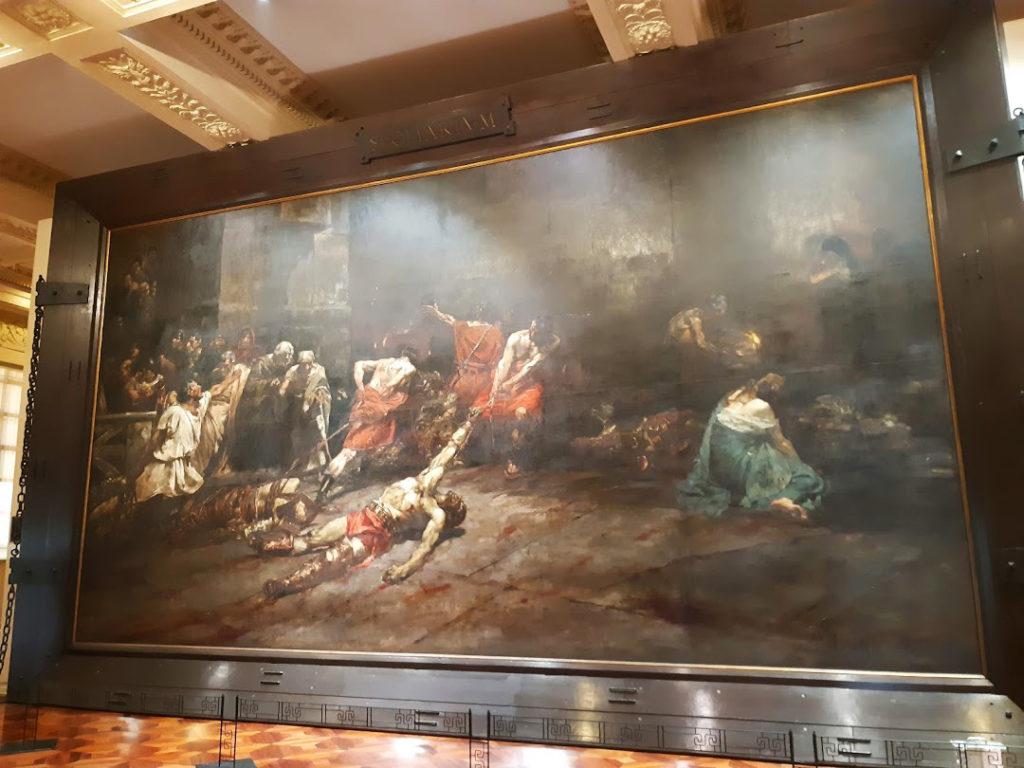 The National Museum of Fine Arts in Manila is home to Juan Luna's iconic artwork "Spoliarium".