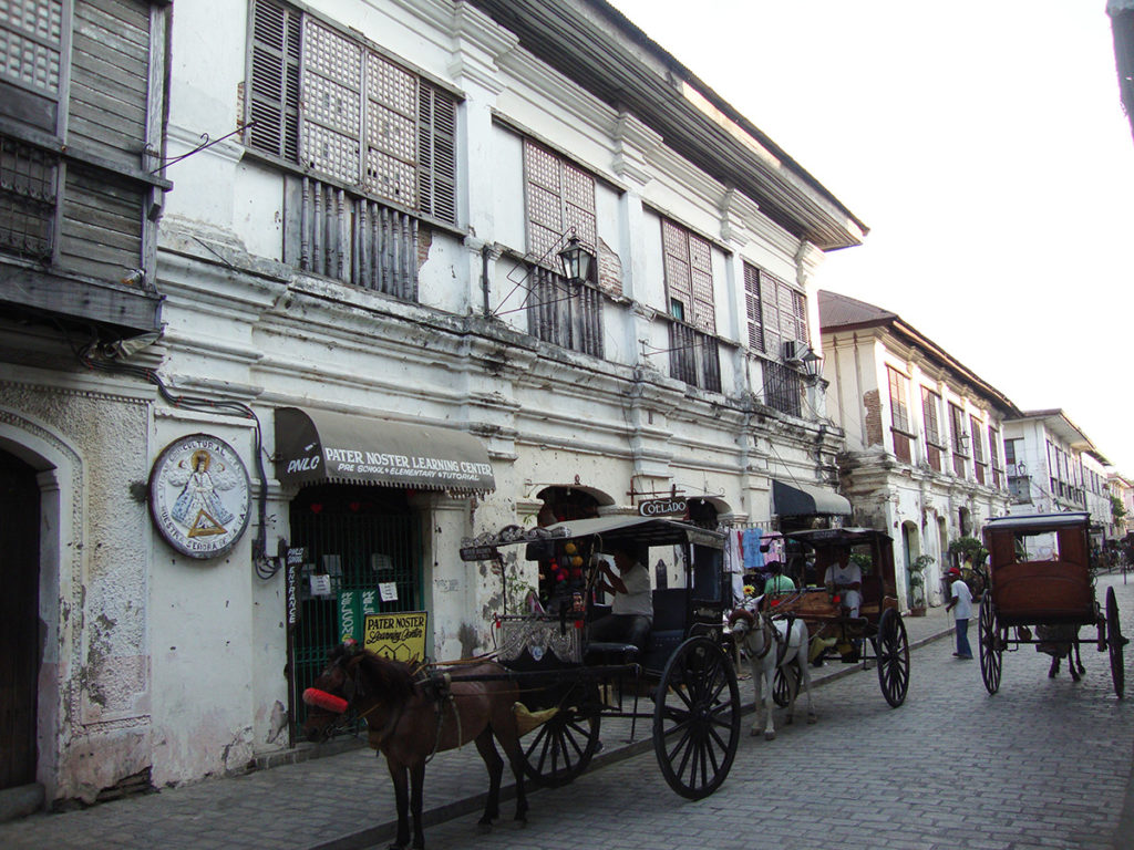 Spanish influenced shophouse architecture in Vigan City, Philippines