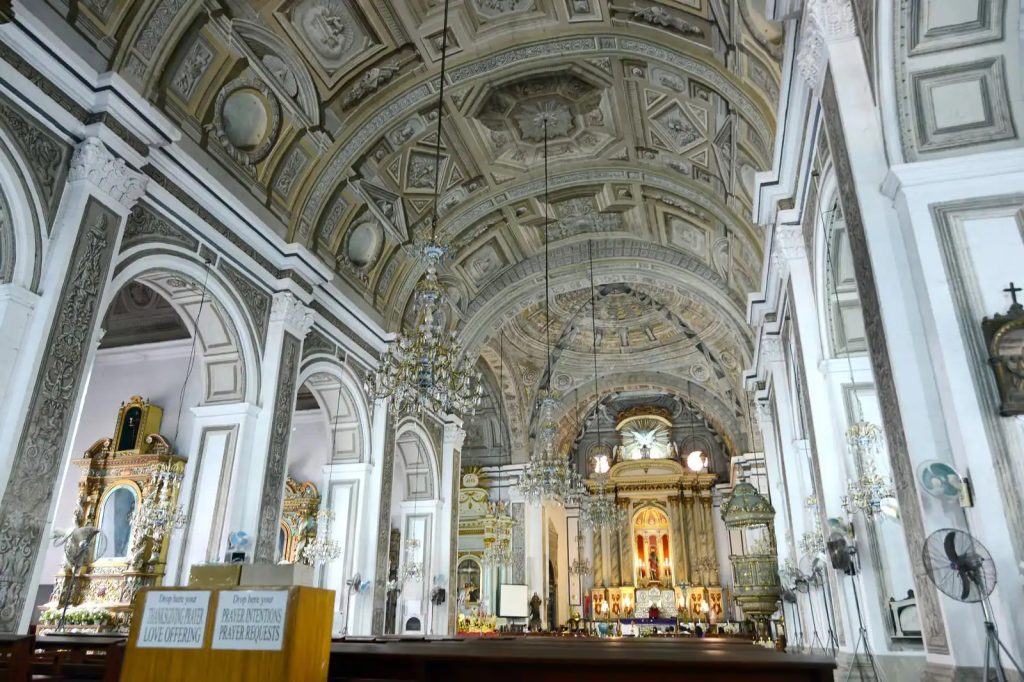 The trompe-l'oeil style ceiling of the San Agustin Church in Intramuros