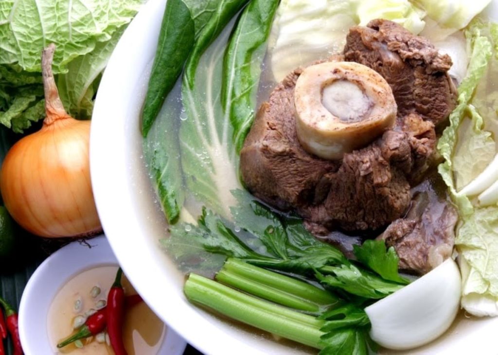 Bulalo as a native dish of beef marrow served as soup.