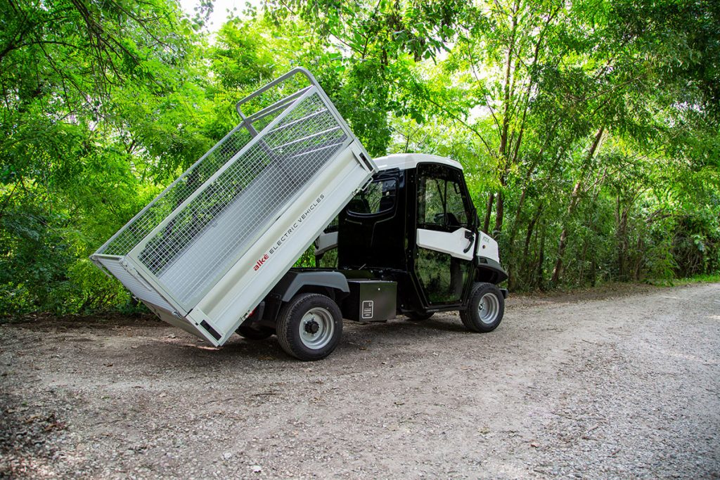 Transporters on the dirt road are suitable for all types of use in farm resorts.