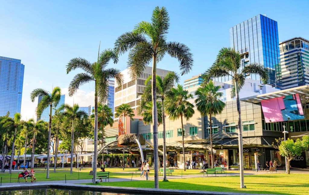 The beautifully landscaped park nestled in the heart of a commercial center in Bonifacio Global City, seamlessly integrating nature with commerce.