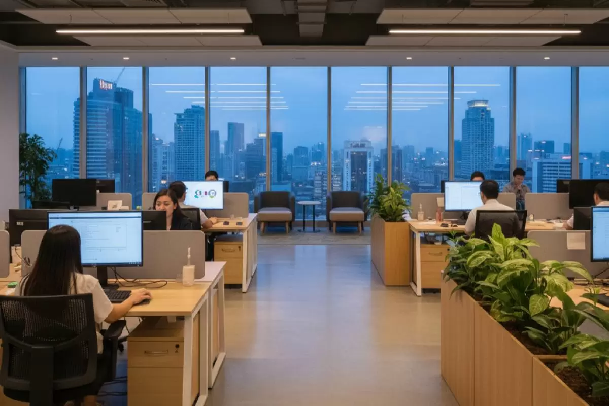 Modern office leasing in Bonifacio Global City supported by IT-BPM sector growth and tenant demand.