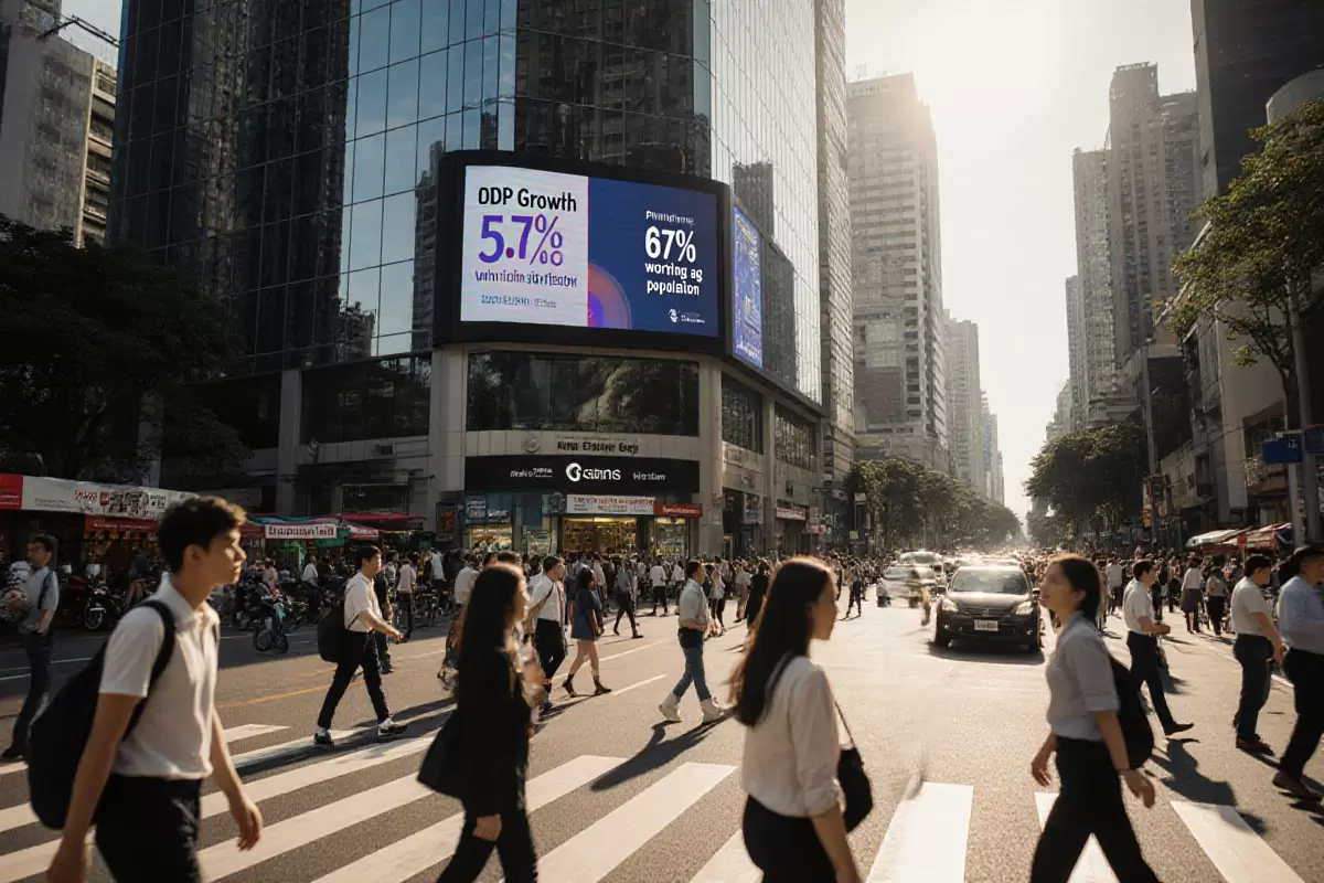 Philippines real estate investment supported by GDP growth, remittances, and youthful workforce in Makati CBD.