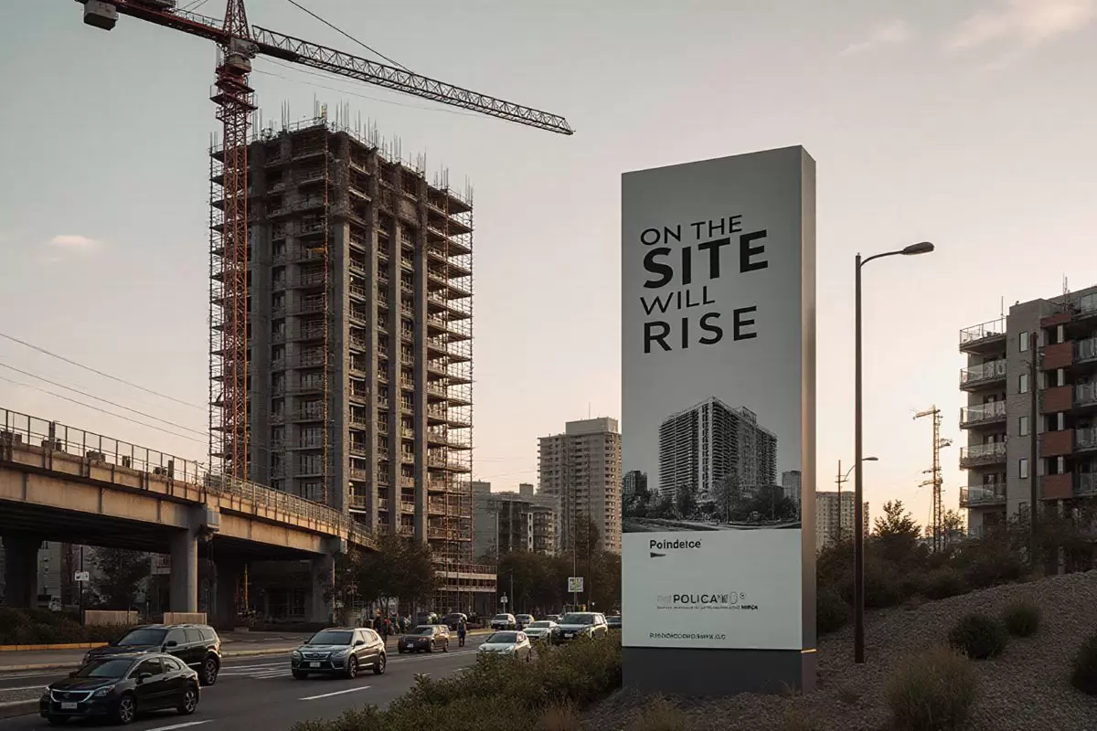 Aerial view of a site evolving through joint ventures in the Philippines during mid-rise construction.