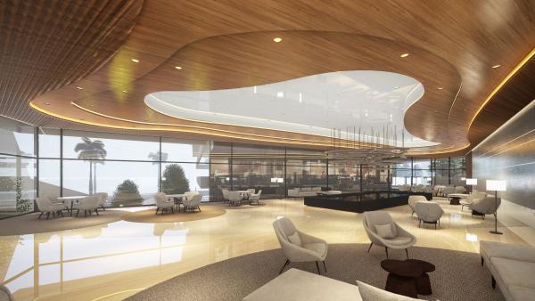 Lobby Design With Lounges For Office Tower, Manila
